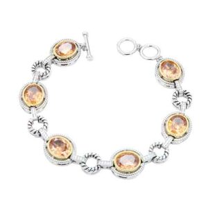 SILVER BRACELET TOPAZ STONES